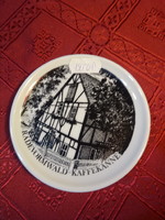 German porcelain mini wall decoration with a view of Radevormwald kaffekanne. He has!