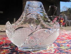 Beautiful Lead Crystal Serving Basket!