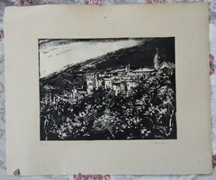 István Bede - Tempera Painting - TIVOLI Italian City