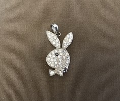 Playboy silver pendant