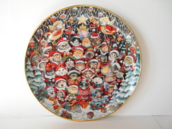 Santa clawn cat collector bill bell christmas frankln as numbered wall plate