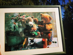 Teddy bears, picture in nursery