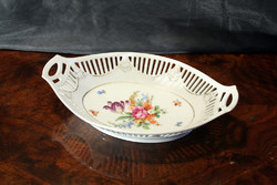 Bowl with flower pattern pierced porcelain basket 27x17cm bowl