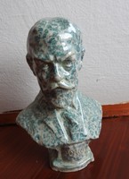 19th century possibly zsolnay chandelier glazed bust: Jókai Mór