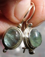 925 Silver earrings with apatite and safety clasp