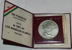 1984, Olympics, Los Angeles '84, silver 500 ft, bu! Mnb case