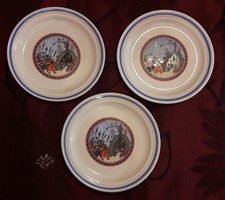 Old fairy tale scene with faience plate for kids