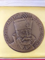 Zrínyi Miklós Szigetvár bronz emlékérem 1966
