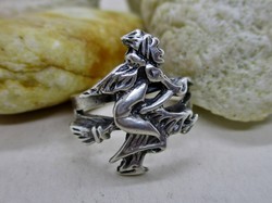 Különleges ezüst boszorkányos kisujj gyűrű