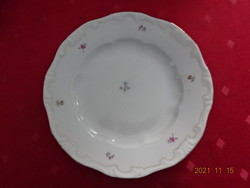Zsolnay porcelain small plate, feathered, small floral, diameter 19 cm. He has!