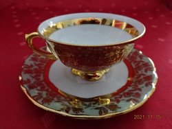 German porcelain coffee cup + saucer with mauthen gailtal inscription. He has!
