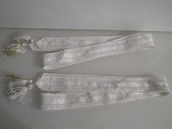 Textile - 2 pieces - 155 x 5 cm - embroidered ribbon - cotton - German - nice condition