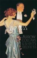 Art deco woman man fashion poster party ball dance elegant couple tailcoat evening 1920 j.C.Leyendecker reprint