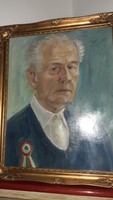 VARGA FERENC PORTRÉ SZÉP BLONDEL KERETBEN 49x59