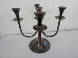 Huge empire five-pointed silver-plated table candle holder