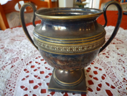 Ezüstözött antik váza - páratlan szép díszítéssel _Jelzett