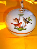 Herend rothschild patterned fish with catchy porcelain bonbonier in box