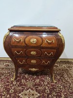 3 Drawer inlaid belly chest of drawers
