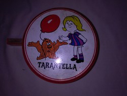 Tarantella - metal box, plate box, biscuit, cookie box - pom-pom fairy tale scene