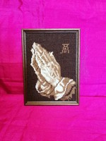 Praying hands, hands, mural, wall decoration, tapestry, tapestries.
