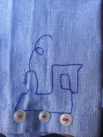 Midcentury/vintage/retro gyerek ruha: nyári rugdalózók, sapka (62 cm)