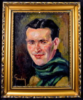 Gonda Károly ( 1889 - 1969 ) ( Art Deco )  ÖNARCKÉP