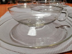 Extremely rare, jenaer glas tefla branded tea set by Wilhelm Wagenfeld, Jena glass tea set