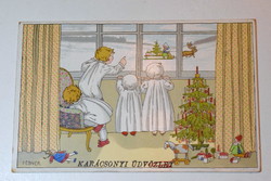 Régi P. Ebner képeslap  Karácsony