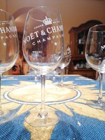5 pcs exclusive moet & chandon large, bubbly champagne glasses (5 pcs) in perfect condition