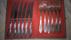 Thickly silver-plated baroque-style high-quality cutlery dinner set