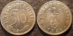 Német III. Birodalom 50 pfennig  1941D