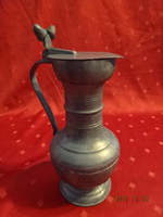 Pitcher with tin lid, height 22.5 cm. He has!