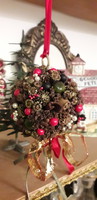 Karácsonyi dekor gömb,fahéj illatú