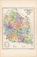 Bács - bodrog county map 1904 (3), county, great - hungary, original, kogutowicz elf, atlas