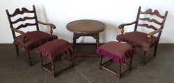 1G673 old five-piece colonial living room set
