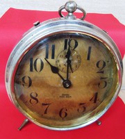 Old big in westclox alarm clock, early 1920s, only works face down, diameter 13.5 cm