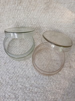 Medical, pharmacy glass jar with lid, 2 pcs. Cheaper!