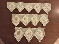 3-piece shelf border with lace set