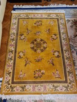Vintage chinese carpet yellow-gold colour