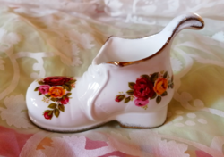 Angol fehér porcelán cipőcske gyűrűtartó  3.