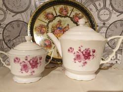 Zsolnay Porcelain Tea Pot and Sugar Container