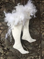 Decoration, 1 pair of feather textile boots