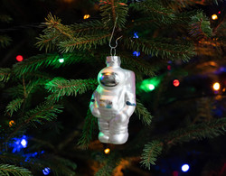 Retro glass Christmas tree decoration - astronaut, astronaut, nasa, space travel - christmas decoration
