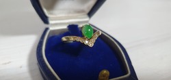 Gyémánt - Jáde - Arany  Gyűrű