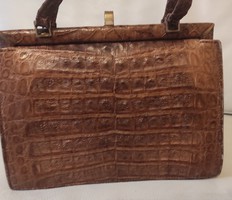 Art deco crocodile leather bag, women's handbag, purse! Collection, decoration, film theater accessory