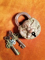 Indian padlock with keys