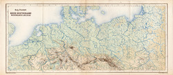 Észak - Németország térkép 1873, vaktérkép, eredeti, német, iskolai, Kozenn, Hollandia Belgium, hegy