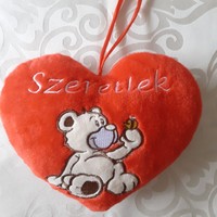 Plush teddy bear heart