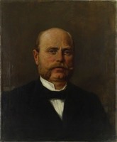 1G862 xix. Century painter: antique Biedermeier man portrait