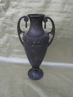 1 ft os aukció! Jugendstil ezüstözött bronz váza. 1900